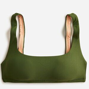 J Crew Square Neck Bikini Top Athletic - Sz L